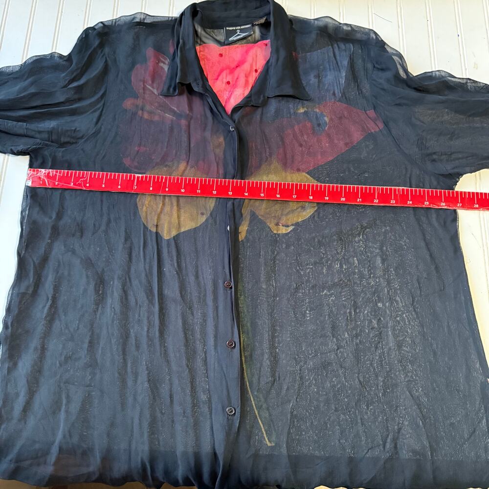 Anthony Mark Hankins Sheer blouse size 2X - Picture 10 of 12